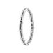 Lucardi Heren Armband schakel zwarte afwerking - Staal - Armband - Vaderdag Cadeautje - 22 cm - Zilverkleurig