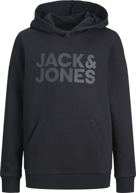 JACK&JONES JUNIOR JJECORP LOGO SWEAT HOOD NOOS JNR Boys' Hoodie - Black - Size 164