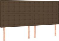vidaXL Hoofdbord donkerbruin 180x5x118/128 cm stof