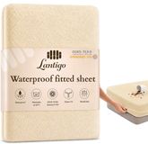 Lantigo Hoeslaken Badstof Waterdicht 80x200 cm Geel