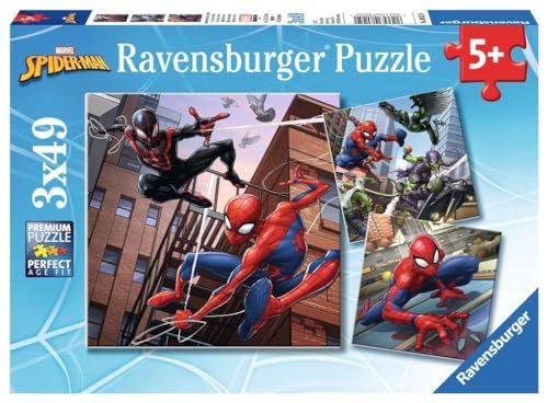 Ravensburger puzzel Spider-man in Actie - 3x49 stukjes - Kinderpuzzel