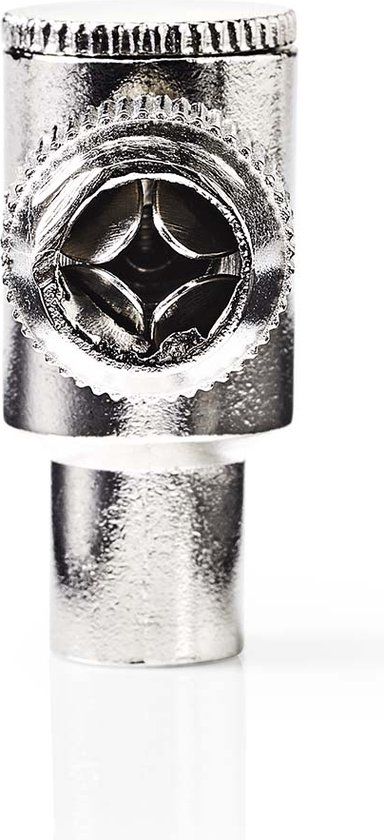 Nedis IEC (Coax) Connector - 90° Gehoekt - Male - Vernikkeld - 75 Ohm - Schroef - Diameter kabelinvoer: 7.0 mm - Metaal - Zilver - 2 Stuks - Doos