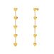 Lucardi Dames Stalen goldplated oorhangers hart