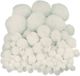 Merkloos Moebius Creativ Pompons - 200 stuks - Wit - 10-45 mm - Polypropyleen - Hobby/Knutsel Materialen