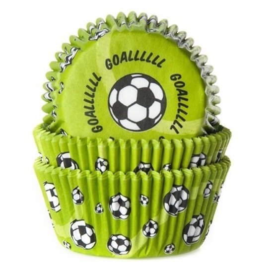 House of Marie Cupcake vormpjes Voetbal Groen - pk/50