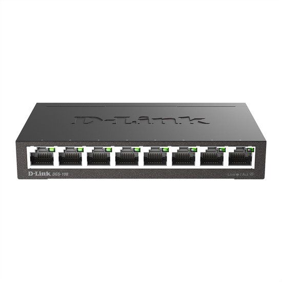 D-Link DGS-108 - 8-poorts Gigabit Netwerkswitch - Unmanaged