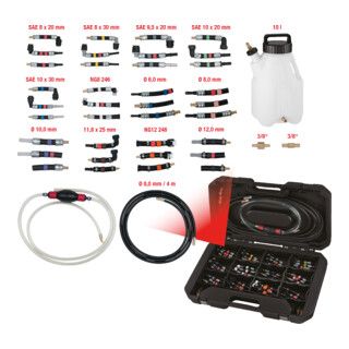 KS Tools brandstof systeem test en reinigings set, 43 stuks