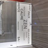 Raamfolie, Zen Raamfolie, inkijkbescherming, ondoorzichtig, Zen, liefde, badkamer, zelfklevend, inkijkbescherming, voor ramen en douchedeur, 100 x 35 cm