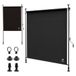 VOUNOT® Klemluifel, verticaal zonnescherm, 200 x 310 cm, verticale luifel met handslinger, zonder boren, uittrekbare inkijkbescherming, voor balkon, tuin en terras, uv-bescherming en waterdicht