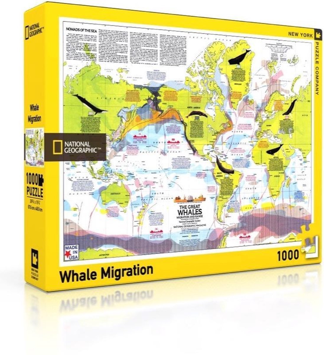 The New York Puzzle Company Whale Migration - NYPC National Geographic Collectie Puzzel 1000 Stukjes