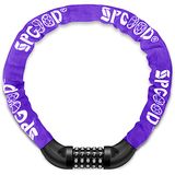 SPGOOD Fietsslot ketting met cijfers en geharde ketting, 14 kleuren (Paars)