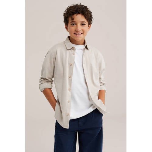 WE Fashion Jongens overhemd van twill met embroidery