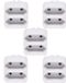 Benson Stopcontact splitter - 5x stuks - wit - duo - platte stekkers - 1155 Watt
