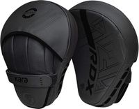 RDX Sports F6 Kara Focus Mitts - Stootkussens - Bokspads - Focus Pads - Matzwart - Set