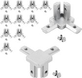 Aluminium Smidt 12 pièces connecteurs de profil en aluminium à 3 voies pour profil en aluminium 20 x 20