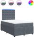 vidaXL Boxspringbed met matras, donkergrijs, 120x190 cm, fluweel