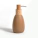 Spirella Zeepdispenser SVEN – Zeeppomp voor de Badkamer met Houtaccent – Kleur Cappuccino – 18 x 8,2 cm
