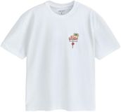 Next - Heren - T-shirt van zware stof met print - Wit