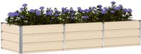 vidaXL Plantenbak Ivoor 240 x 80 x 45 cm Staal