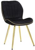 Mauro Ferretti Stoel Paris Chair Space Black/gold Set 2 Pz 46×58×77 cm