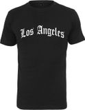 Mister Tee Los Angeles Wording Heren T-shirt - Zwart - XL