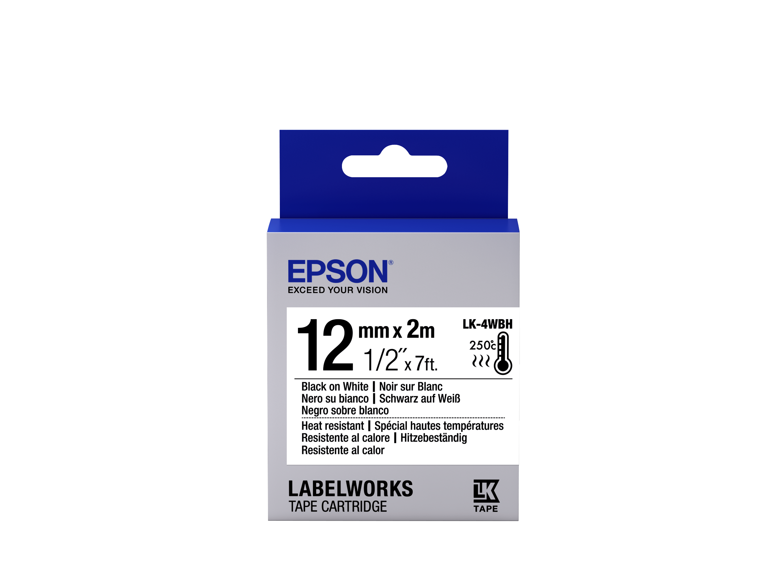 Epson Hittebestendige label tape voor Epson-etikettencassette LK-4WBH