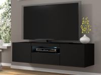 Mobistoxx AUREO Meuble tv-hifi 3 portes 150 cm noir