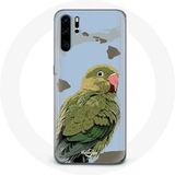 Maniacase Hoesje voor Huawei P30 pro Parkieten Vogels groen