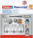 Tesa Powerstrips Zelfklevende Metalen Haken Transparant 0,5kg