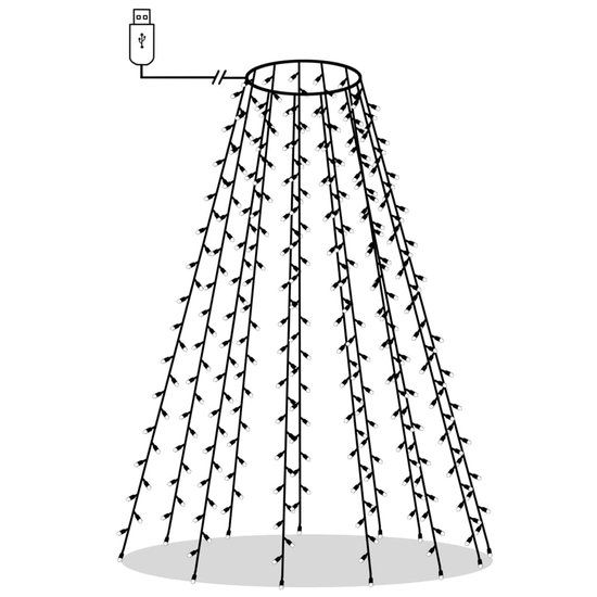 vidaXL Kerstboomverlichting met 150 LED's net 150 cm