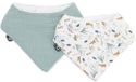 DOMIVA Verpakking van 2 bandana slabbetjes - Muslin - Celadon bedrukt op het water