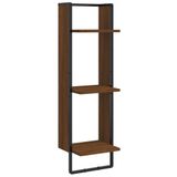 VidaXL Wandrek 3-laags 30x25x100 cm bewerkt hout bruin eikenkleur