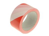 Professionele zelfklevende Hazard tape rood/wit 50 mm x 33 m