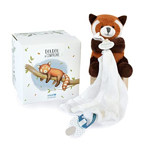 Doudou et Compagnie (DOUF1) Doudou et Compagnie Unicef DC3982 fopspeen met rode panda