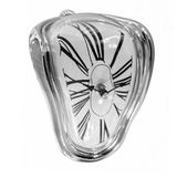 Merkloos Relaxdays Tafelklok Salvador Dali Zilver