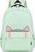 Goodivery Sac à dos à motif de chat, vert menthe, 10L