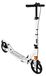 Trottinette - Trottinette pliable - Hauteur réglable - 2 roues en polyuréthane - Frein à disque avec frein à main - Jusqu'à 100 kg - Cadre en aluminium/fer - Blanc