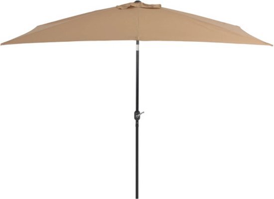 vidaXL Parasol met metalen paal 300x200 cm taupe