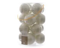 KSD 16 Kerstballen glas emaille-mat 80mm winterwit