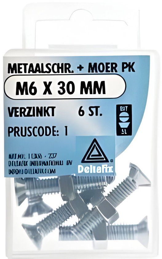 Deltafix METAALSCHR. + MOER PK m6 x 30mm