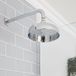 Elizabeth Set de douche Classique 2 voies Pomme de douche 20cm Barre de glissière Chrome Noir