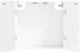 vidaXL Dartbord Kabinet ARNHEM Wit 52,5 x 10,5 x 53,5 cm Bewerkt hout