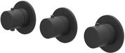IVY Bond Pièce de finition Thermostat encastrable avec 2 robinets d'arrêt Symmetry avec rosaces rondes - Noir mat