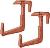 Plastique bac à fleurs support de suspension - 2x - Plastique - Terre cuite