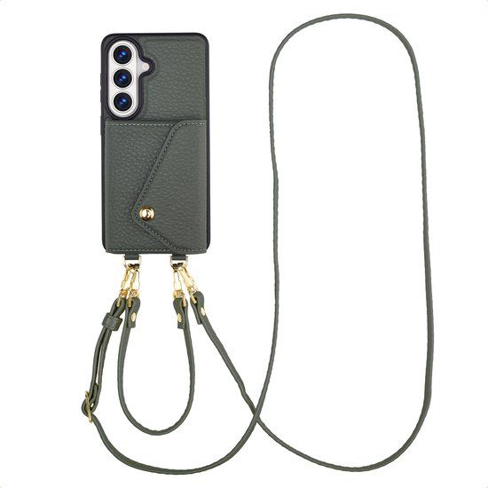 Selencia Sera Koordhoes met Pashouder Envelop voor Samsung Galaxy S26 - Sage Green