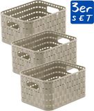 Rotho Babydesign COUNTRY Opbergmand Set - 3 x 2 Liter - Wit