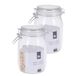 Excellent Houseware 5x stuks opslagpotten/weckpotten van glas met klem beugel deksel en afsluitring met inhoud 1000 ML - Voedsel inmaken/bewaren