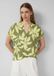 s.Oliver T-shirt V-hals Korte mouw Gebloemd Viscose Elastaan Olijfgroen Maat 34