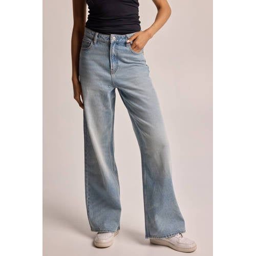 America Today high waist flared jeans medium blue denim
