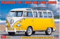 Hasegawa Volkswagen Type 2 Micro Bus met Dakrek Plastic - 1:24 - Modelbouw